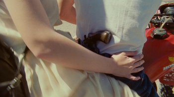 Movie still from “SadGirl - Chlorine” (2019), directed by Nathan Castiel – Extreme Close Up shot, Overhead angle