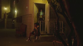 Movie still from “Leven Kali & Syd - Do U Wrong” (2019), directed by Kevin Lombardo – Wide shot, Low angle