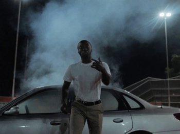 Movie still from “Nana - On My Momma” (2019), directed by Andrew Litten – Medium shot, Low angle