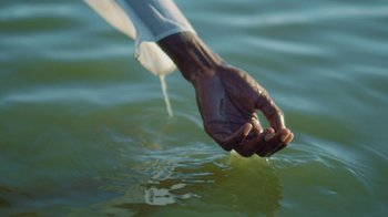 Movie still from “Petite Noir’s La Maison Noir” (2019), directed by Rharha Nembhard – Extreme Close Up shot, High angle