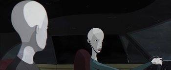 Movie still from “Lea Porcelain - The Love” (2019), directed by Jakob Schmidt – Close Up shot, Low angle