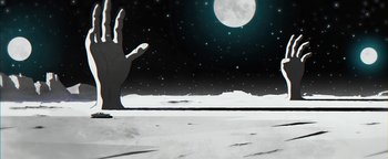 Movie still from “Lea Porcelain - The Love” (2019), directed by Jakob Schmidt – Wide shot, Overhead angle