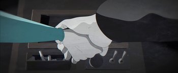 Movie still from “Lea Porcelain - The Love” (2019), directed by Jakob Schmidt – Extreme Close Up shot, Overhead angle