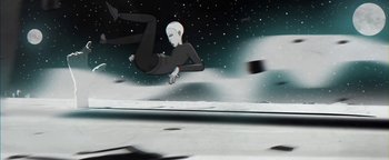 Movie still from “Lea Porcelain - The Love” (2019), directed by Jakob Schmidt – Wide shot, Overhead angle