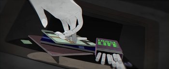 Movie still from “Lea Porcelain - The Love” (2019), directed by Jakob Schmidt – Extreme Close Up shot, Overhead angle