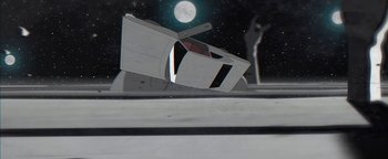 Movie still from “Lea Porcelain - The Love” (2019), directed by Jakob Schmidt – Extreme Wide shot, Overhead angle