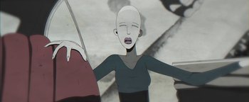 Movie still from “Lea Porcelain - The Love” (2019), directed by Jakob Schmidt – Extreme Close Up shot, Overhead angle