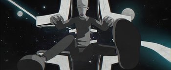 Movie still from “Lea Porcelain - The Love” (2019), directed by Jakob Schmidt – Medium shot, Overhead angle