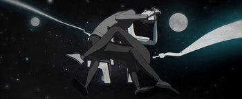 Movie still from “Lea Porcelain - The Love” (2019), directed by Jakob Schmidt – Wide shot, Overhead angle