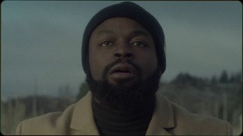 Movie still from “Jesse Markin - Jericho” (2019), directed by Kim Koponen – Close Up shot, Low angle