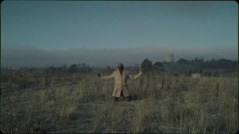 Movie still from “Jesse Markin - Jericho” (2019), directed by Kim Koponen – Extreme Wide shot, Low angle