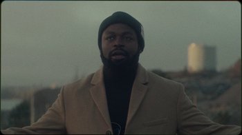 Movie still from “Jesse Markin - Jericho” (2019), directed by Kim Koponen – Close Up shot, Low angle