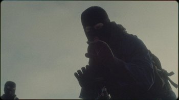 Movie still from “Jesse Markin - Jericho” (2019), directed by Kim Koponen – Extreme Close Up shot, Low angle