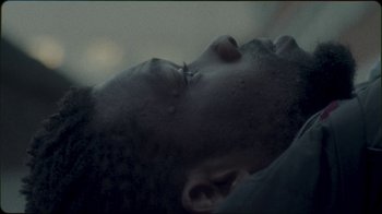 Movie still from “Jesse Markin - Jericho” (2019), directed by Kim Koponen – Extreme Close Up shot, Overhead angle