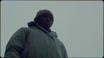 Movie still from “Jesse Markin - Jericho” (2019), directed by Kim Koponen – Close Up shot, Low angle