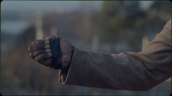 Movie still from “Jesse Markin - Jericho” (2019), directed by Kim Koponen – Extreme Close Up shot, Low angle