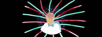 Movie still from “Masasolo - Just as Real” (2019), directed by Ida Andreasen – Medium shot, Overhead angle