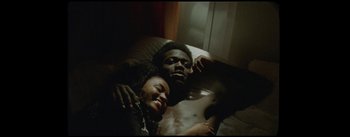 Movie still from “Noah Meah - Poolside” (2019), directed by Danny Griffioen – Medium shot, Overhead angle