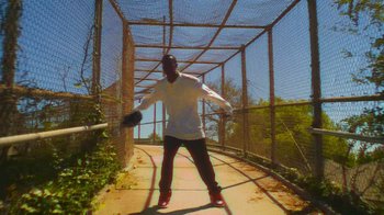 Movie still from “Huey Briss - Regardless” (2019), directed by Michael Priestley – Wide shot, Low angle