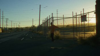 Movie still from “Huey Briss - Regardless” (2019), directed by Michael Priestley – Extreme Wide shot, Low angle