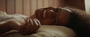 Movie still from “Vonavi - Sunburst feat. Run Rivers” (2019), directed by Daniel Uribe – Extreme Close Up shot, Over the shoulder angle