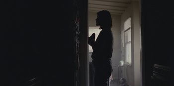 Movie still from “Abstrackt Keal Agram - For No One” (2019), directed by Romain Laurent – Medium shot, Low angle