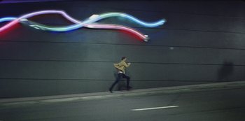 Movie still from “Abstrackt Keal Agram - For No One” (2019), directed by Romain Laurent – Extreme Wide shot, High angle