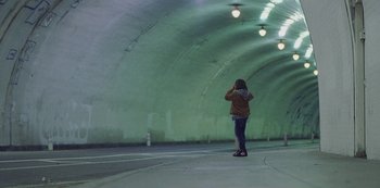 Movie still from “Abstrackt Keal Agram - For No One” (2019), directed by Romain Laurent – Wide shot, Low angle