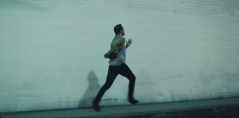 Movie still from “Abstrackt Keal Agram - For No One” (2019), directed by Romain Laurent – Wide shot, High angle