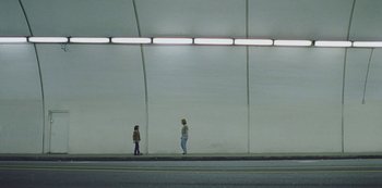 Movie still from “Abstrackt Keal Agram - For No One” (2019), directed by Romain Laurent – Extreme Wide shot, Low angle