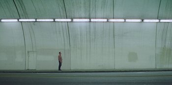 Movie still from “Abstrackt Keal Agram - For No One” (2019), directed by Romain Laurent – Extreme Wide shot, High angle