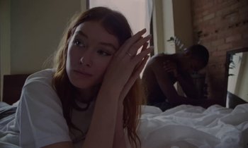 Movie still from “Gaspar Narby - Sight feat. D.A.N” (2018), directed by Theo Le Sourd – Medium shot, Over the shoulder angle