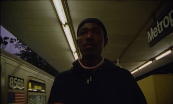 Movie still from “Gaspar Narby - Sight feat. D.A.N” (2018), directed by Theo Le Sourd – Close Up shot, Low angle