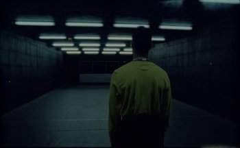 Movie still from “Elio Toffana - Genesis” (2018), directed by Miguel Angulo – Medium shot, Low angle