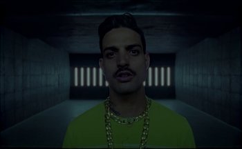 Movie still from “Elio Toffana - Genesis” (2018), directed by Miguel Angulo – Close Up shot, Overhead angle