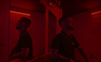 Movie still from “Elio Toffana - Genesis” (2018), directed by Miguel Angulo – Medium shot, Low angle