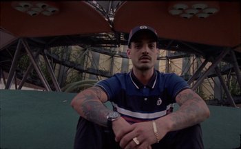 Movie still from “Elio Toffana - Genesis” (2018), directed by Miguel Angulo – Medium shot, Overhead angle