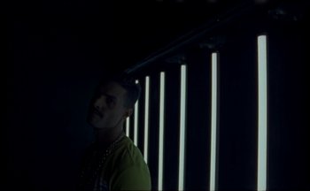 Movie still from “Elio Toffana - Genesis” (2018), directed by Miguel Angulo – Close Up shot, Low angle