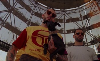 Movie still from “Elio Toffana - Genesis” (2018), directed by Miguel Angulo – Medium shot, Low angle