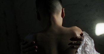 Movie still from “Desto - Exoskeleton” (2018), directed by Kristian Lindén – Extreme Close Up shot, Low angle