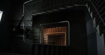 Movie still from “Desto - Exoskeleton” (2018), directed by Kristian Lindén – Extreme Wide shot, Overhead angle