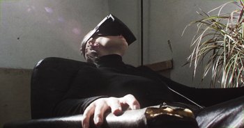 Movie still from “Desto - Exoskeleton” (2018), directed by Kristian Lindén – Close Up shot, High angle