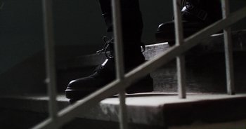 Movie still from “Desto - Exoskeleton” (2018), directed by Kristian Lindén – Extreme Close Up shot, Low angle