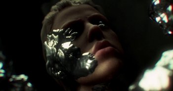 Movie still from “Desto - Exoskeleton” (2018), directed by Kristian Lindén – Extreme Close Up shot, Overhead angle