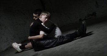 Movie still from “Desto - Exoskeleton” (2018), directed by Kristian Lindén – Wide shot, Overhead angle