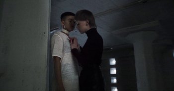 Movie still from “Desto - Exoskeleton” (2018), directed by Kristian Lindén – Medium shot, Low angle