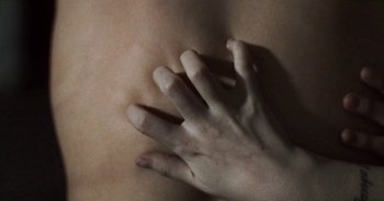 Movie still from “Desto - Exoskeleton” (2018), directed by Kristian Lindén – Extreme Close Up shot, Overhead angle