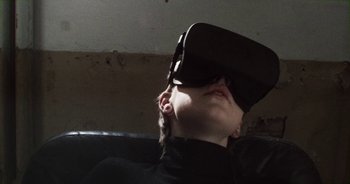 Movie still from “Desto - Exoskeleton” (2018), directed by Kristian Lindén – Close Up shot, Overhead angle