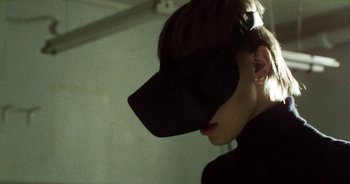 Movie still from “Desto - Exoskeleton” (2018), directed by Kristian Lindén – Close Up shot, High angle