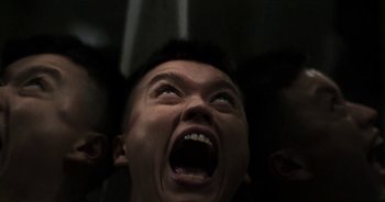 Movie still from “Desto - Exoskeleton” (2018), directed by Kristian Lindén – Extreme Close Up shot, Overhead angle